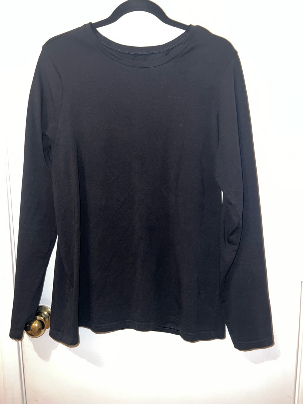 Pact Black Crewneck Long Sleeve Shirt